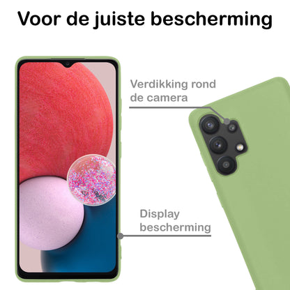 Samsung A13 4G Hoesje Siliconen Backcover Lichtgewicht - Groen