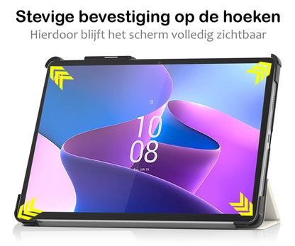 Lenovo Tab P11 Pro Trifold Bookcase Hoes met Penhouder Lenovo Pen - Kat