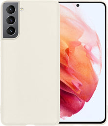Samsung S21 Hoesje Siliconen Backcover Lichtgewicht - Wit