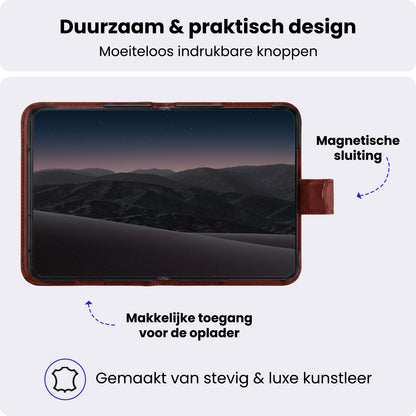 iPhone Duo Hoesje Bookcase Cover met Kaarthouder - Bruin
