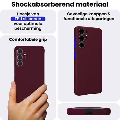 Samsung S26 Ultra Hoesje Siliconen Backcover Lichtgewicht - Aubergine