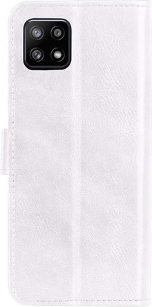 Samsung A22 4G Hoesje Bookcase Cover met Kaarthouder - Wit