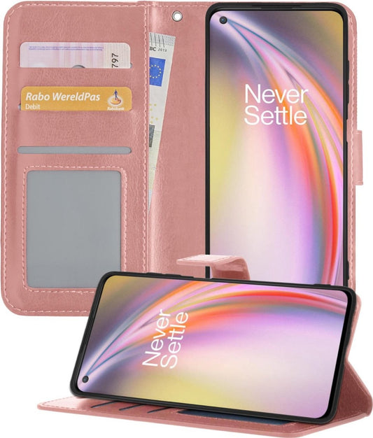 OnePlus Nord CE Hoesje Book Case Kunstleer - Rosé goud