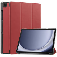 Samsung Galaxy Tab A9 Plus Trifold Bookcase Hoes - Donkerrood