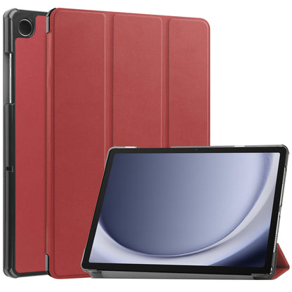 Samsung Galaxy Tab A9 Plus Trifold Bookcase Hoes - Donkerrood