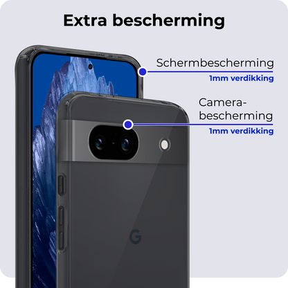 Google Pixel 8a Hoesje Siliconen Backcover Lichtgewicht - Transparant