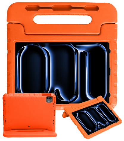 iPad Pro 2024 (13 inch) Kinderhoes Shockabsorberend Foam - Oranje