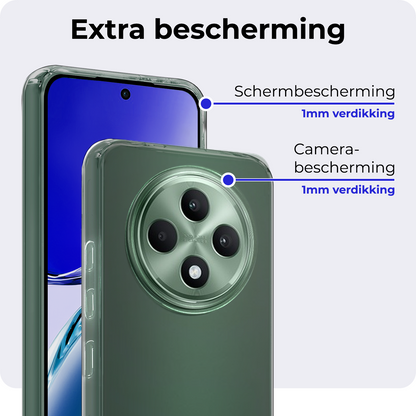 Oppo Reno 12 F Hoesje Siliconen Backcover Lichtgewicht - Transparant