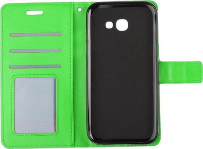 Samsung Galaxy A5 2017 Hoesje Bookcase Cover met Kaarthouder - Groen