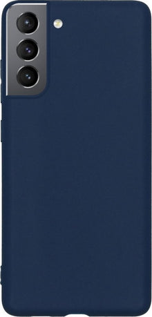 Samsung S21 Hoesje Siliconen Backcover Lichtgewicht - Donkerblauw