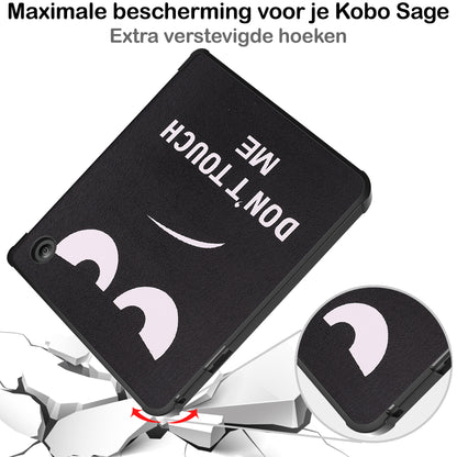 Kobo Libra 2 Trifold Bookcase Hoes - Don't Touch Me