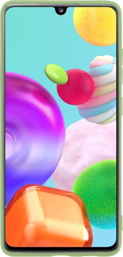 Samsung A41 Hoesje Siliconen Backcover Lichtgewicht - Groen