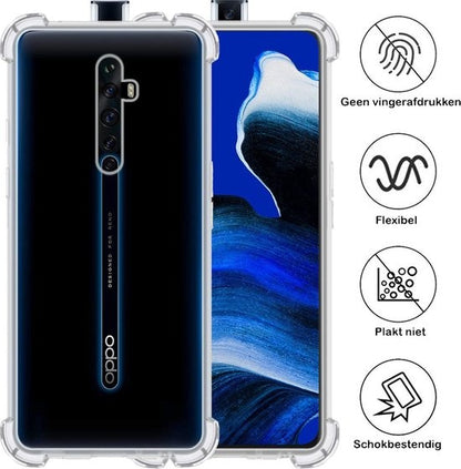OPPO Reno 2 Hoesje Shockproof Backcover Siliconen - Transparant