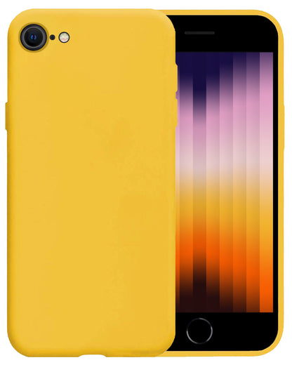 iPhone SE 2022 Hoesje Siliconen Backcover Lichtgewicht - Geel
