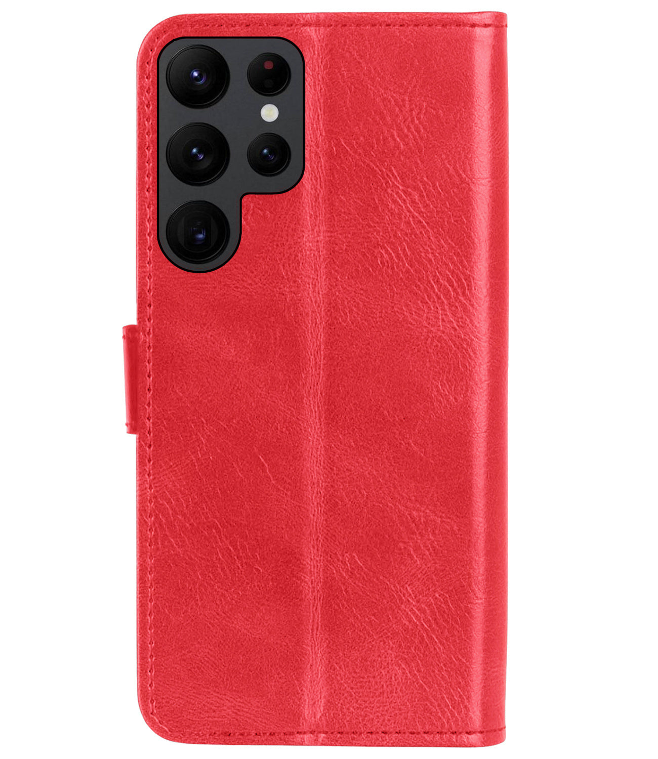 Samsung S22 Ultra Hoesje Book Case Kunstleer - Rood