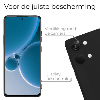 OnePlus Nord 3 Hoesje Siliconen - Zwart