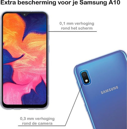 Samsung A10 Hoesje Siliconen Backcover Lichtgewicht - Transparant