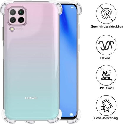 Huawei P40 Lite Hoesje Shockproof Backcover Siliconen - Transparant