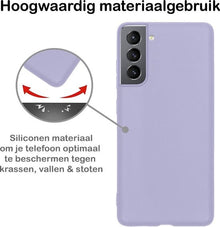 Samsung S21 Hoesje Siliconen Backcover Lichtgewicht - Lila