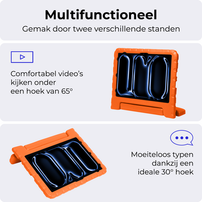 iPad Pro 2024 (13 inch) Kinderhoes Shockabsorberend Foam - Oranje