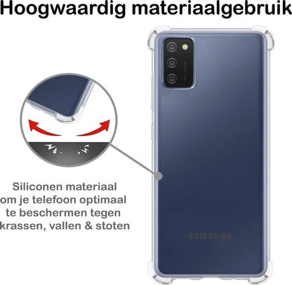 Samsung A02s Hoesje Shockproof Backcover Siliconen - Transparant