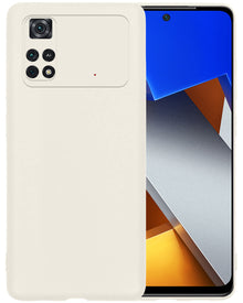 Xiaomi Poco X4 Pro 5G Hoesje Siliconen Backcover Lichtgewicht - Wit