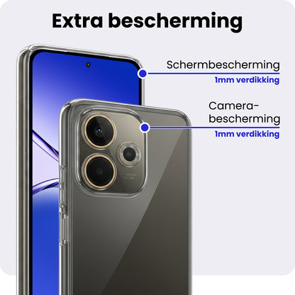 OPPO A5 Pro Hoesje Siliconen Backcover Lichtgewicht - Transparant