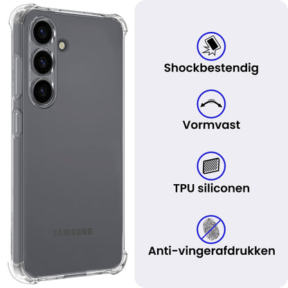 Samsung S25 FE Hoesje Shockproof Backcover Siliconen - Transparant
