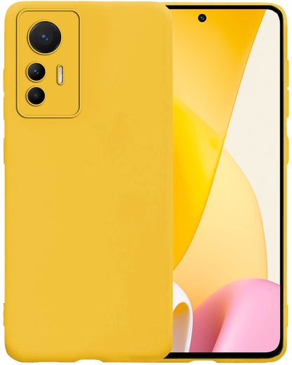 Xiaomi 12 Lite Hoesje Siliconen Backcover Lichtgewicht - Geel