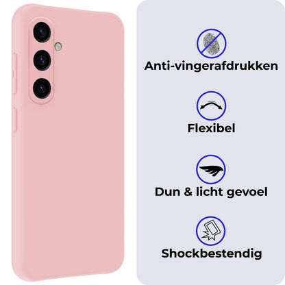 Samsung A35 Hoesje Siliconen Backcover Lichtgewicht - Lichtroze