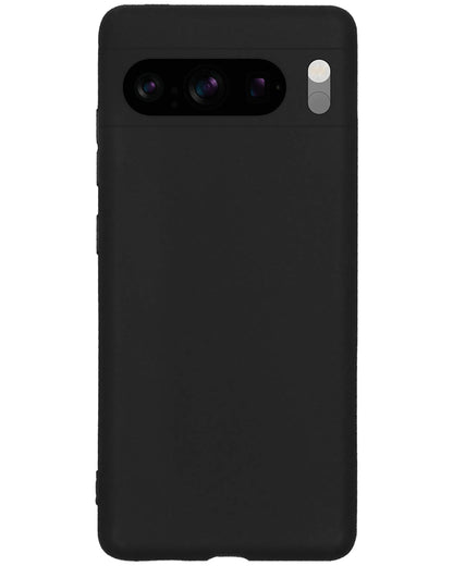 Google Pixel 8 Pro Hoesje Siliconen Backcover Lichtgewicht - Zwart