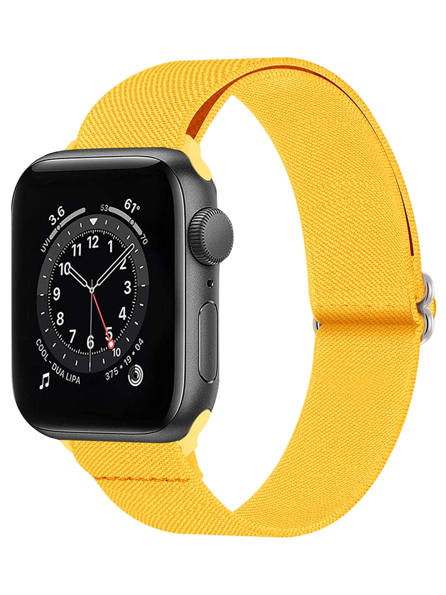 Horloge Bandje Geschikt Voor Apple Watch 1-8 / SE - 38/40/41 mm Bandje Stof - Geel