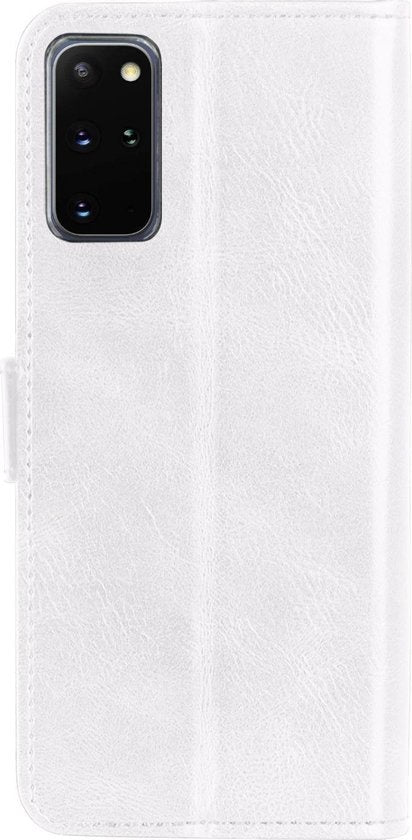 Samsung S20 Plus Hoesje Bookcase Cover met Kaarthouder - Wit