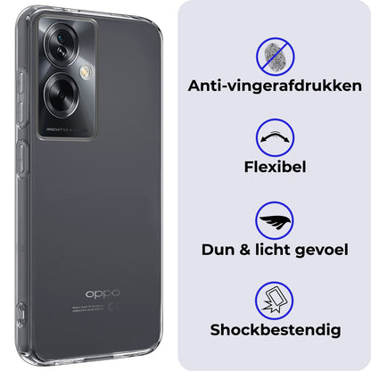 OPPO A79 Hoesje Siliconen Backcover Lichtgewicht - Transparant