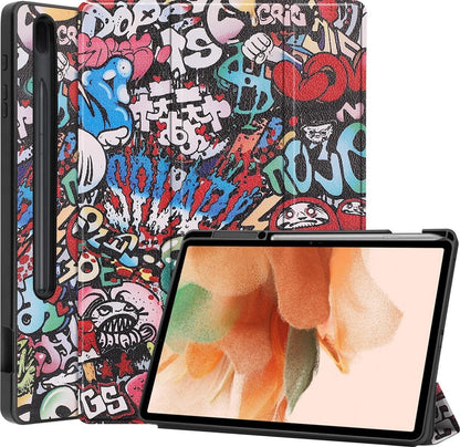 Samsung Galaxy Tab S7 FE Tablethoes Smcpen Met Screenprotector - Graffity