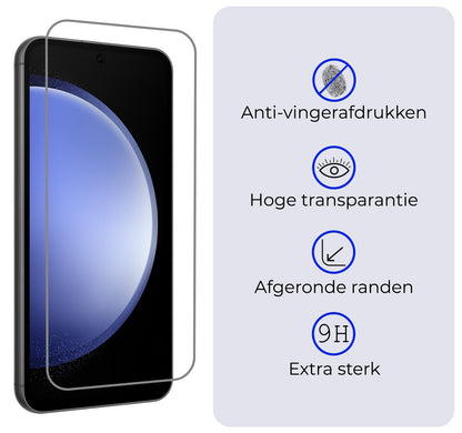 Samsung S23 FE Screenprotector Gehard Glas - Anti-kras