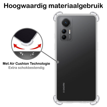 Xiaomi 12 Lite Hoesje Shockproof Backcover Siliconen - Transparant
