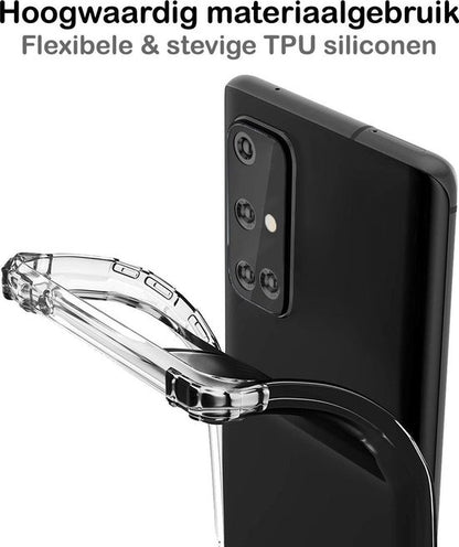 Samsung A51 Hoesje Shockproof Backcover Siliconen - Transparant