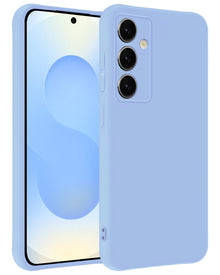 Samsung S25 Hoesje Siliconen Backcover Lichtgewicht - Lichtblauw