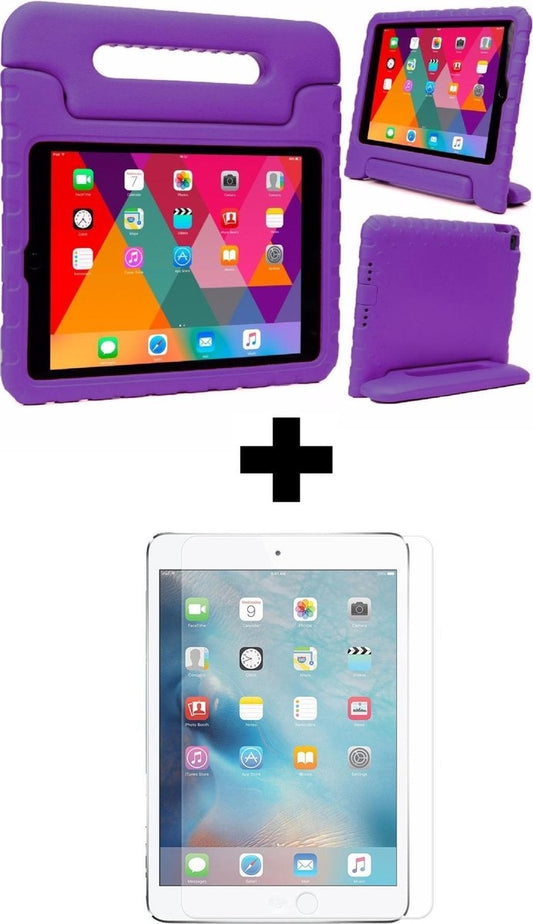 iPad Air 3 Hoesje Kids Cover Bumper Met Screenprotector - Paars