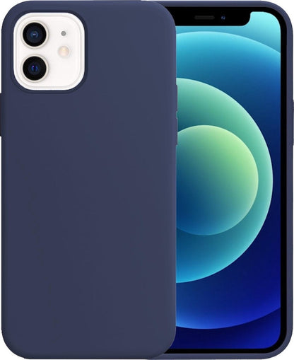 iPhone 12 Mini Hoesje Siliconen Backcover Lichtgewicht - Donkerblauw