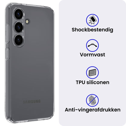 Samsung S26 FE Hoesje Siliconen Backcover Lichtgewicht - Transparant