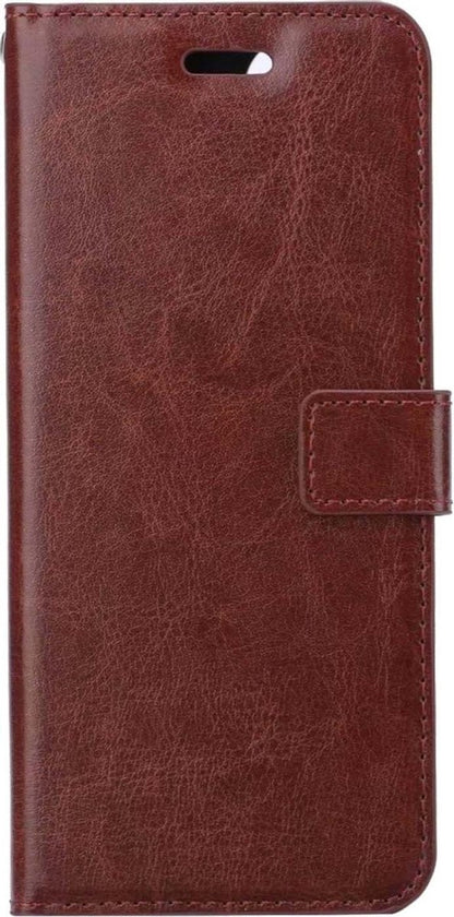Samsung A32 5G Hoesje Bookcase Cover met Kaarthouder - Bruin