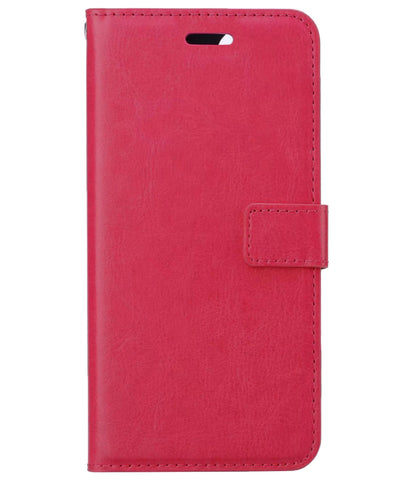 Samsung S22 Ultra Hoesje Bookcase Cover met Kaarthouder - Donkerroze