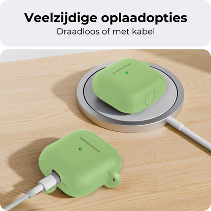 AirPods 4 Hoesje Siliconen Krasbestendig - Groen