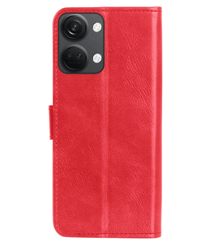 OnePlus Nord 3 Hoesje Book Case Kunstleer - Rood