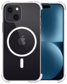 iPhone 15 Hoesje Geschikt voor Magsafe Backcover Shockproof - Transparant