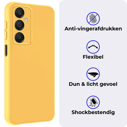 Samsung A16 Hoesje Siliconen Backcover Lichtgewicht - Geel