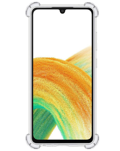 Samsung A33 Hoesje met Pasjeshouder Siliconen - Transparant