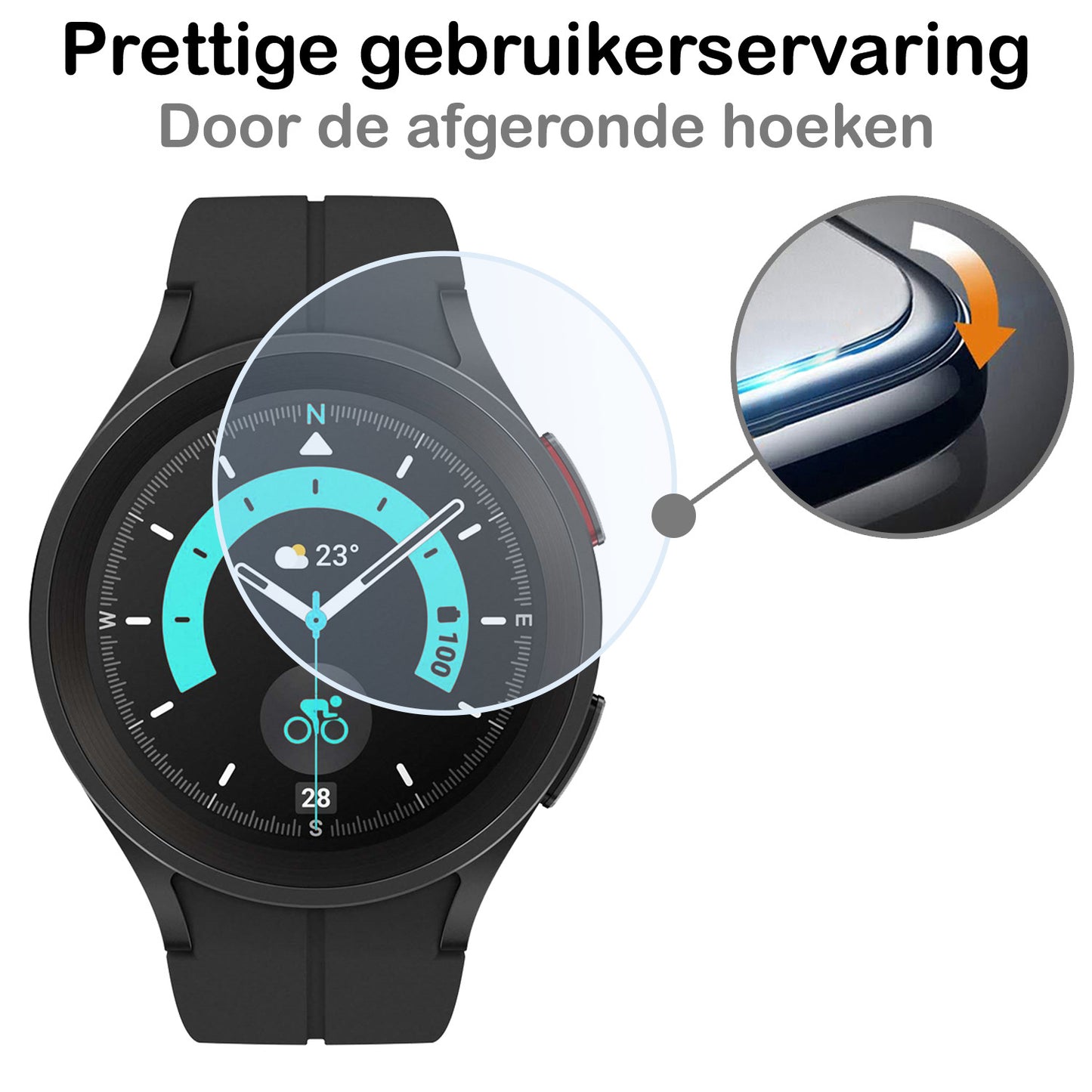 Samsung Watch 5 Pro 45 mm Screenprotector Tempered Glass